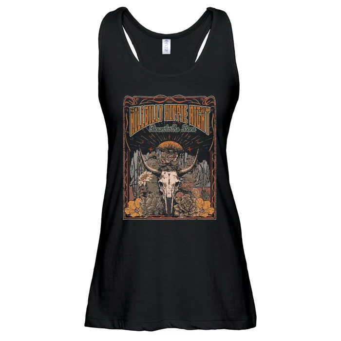 Hillbilly Hippie Right Down To The Bone Bullskull Country Ladies Essential Flowy Tank