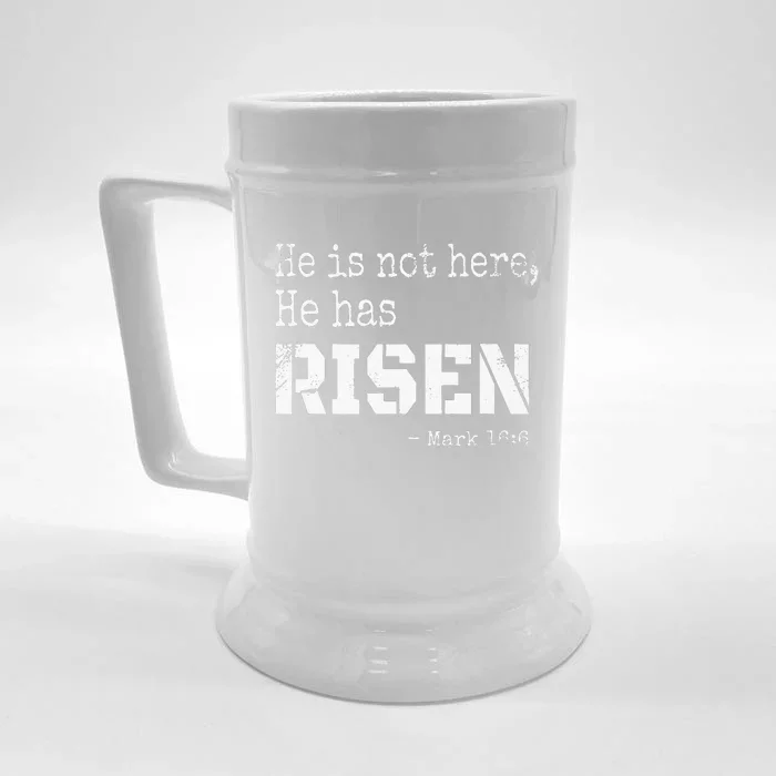 He Has Risen Jesus Easter Christian Gift Front & Back Beer Stein