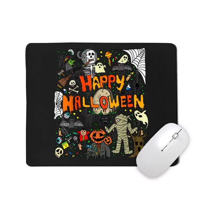 Happy Halloween Scary Retro Mousepad