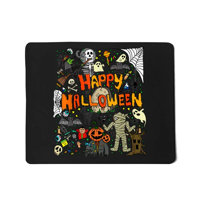 Happy Halloween Scary Retro Mousepad