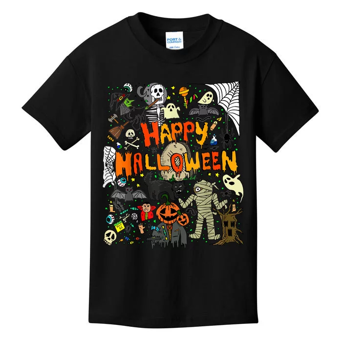 Happy Halloween Scary Retro Kids T-Shirt