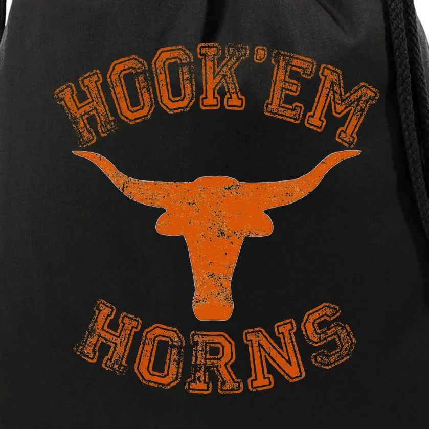 Hook’Em Horns State Of Texas Proud Texans Drawstring Bag