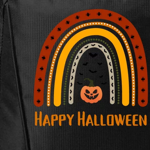 Happy Halloween Spooky Rainbow City Backpack