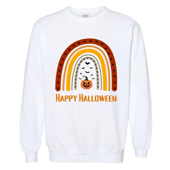 Happy Halloween Spooky Rainbow Garment-Dyed Sweatshirt