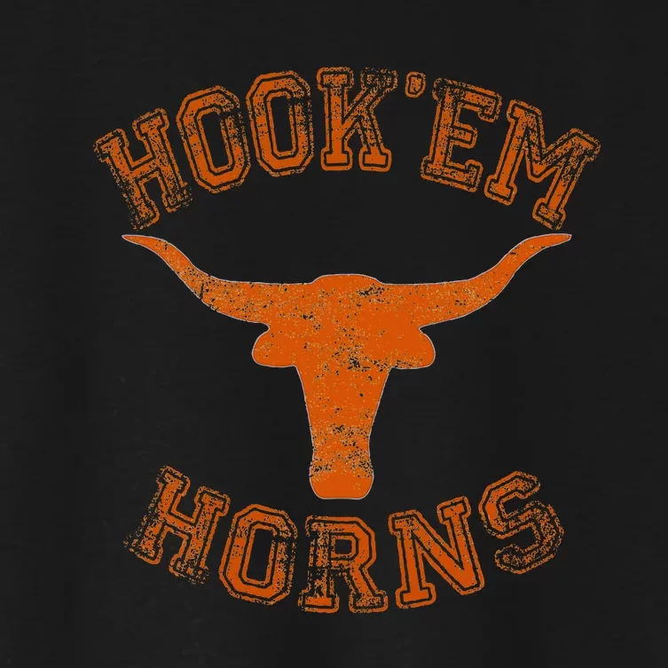 Hook’Em Horns State Of Texas Proud Texans Orange Women's Crop Top Tee