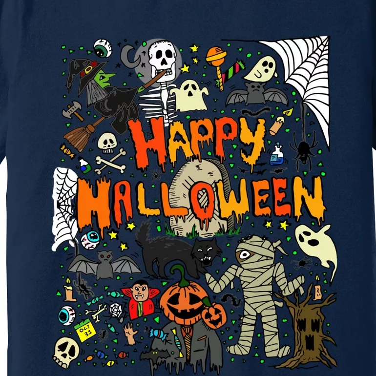 Happy Halloween Scary Retro Premium T-Shirt