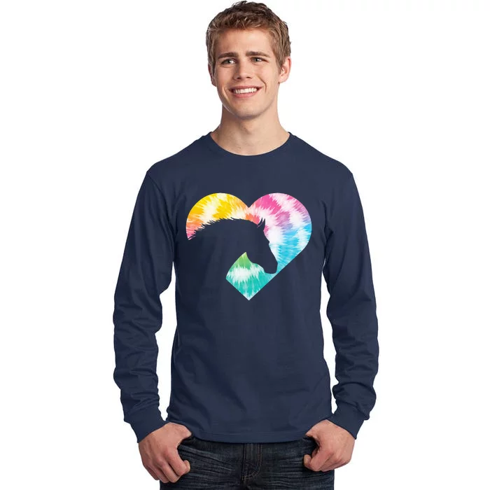 Horse Heart Shaped Animal Lover Horseback Rider Tall Long Sleeve T-Shirt