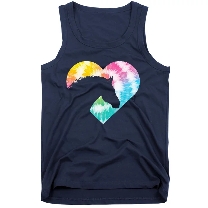 Horse Heart Shaped Animal Lover Horseback Rider Tank Top