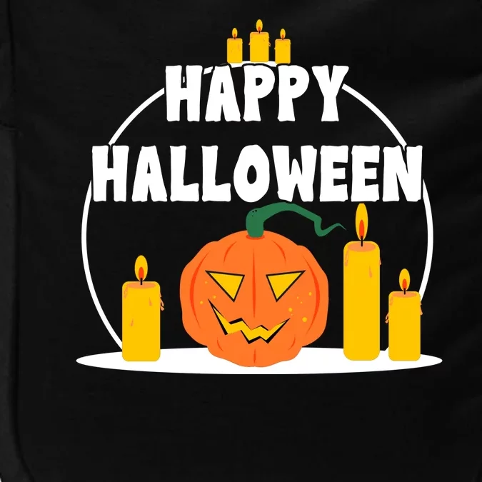 Happy Halloween Spooky Pumpkin Holiday Impact Tech Backpack