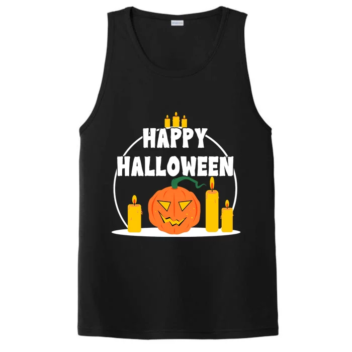 Happy Halloween Spooky Pumpkin Holiday Performance Tank