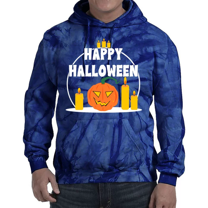 Happy Halloween Spooky Pumpkin Holiday Tie Dye Hoodie