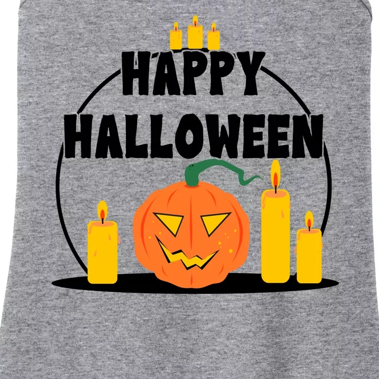 Happy Halloween Spooky Pumpkin Holiday Ladies Essential Tank