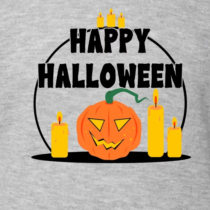 Happy Halloween Spooky Pumpkin Holiday Toddler Sweatshirt