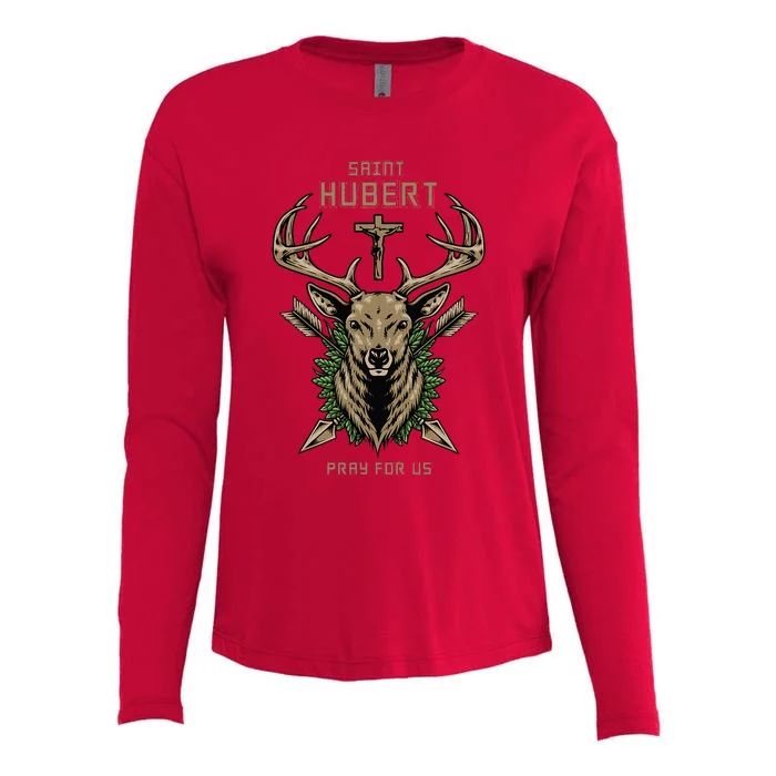 Hubert Hubertus Saint Of Hunters Stag Womens Cotton Relaxed Long Sleeve T-Shirt