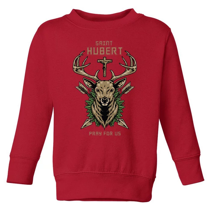 Hubert Hubertus Saint Of Hunters Stag Toddler Sweatshirt