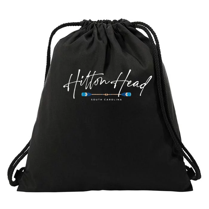 Hilton Head South Carolina Beach Graphic Drawstring Bag