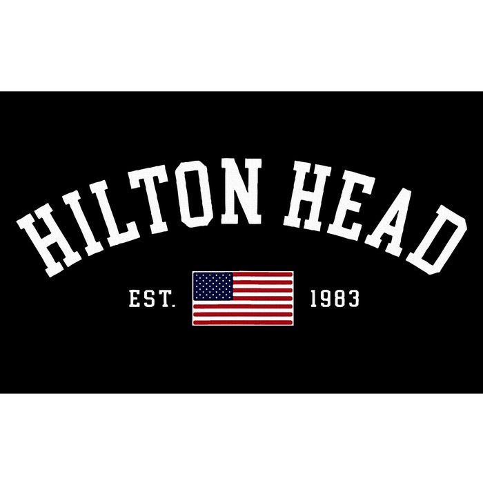 Hilton Head South Carolina Us Flag Vintage Souvenir Bumper Sticker