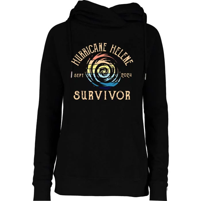 Hurricane Helene Survivor Womens Funnel Neck Pullover Hood