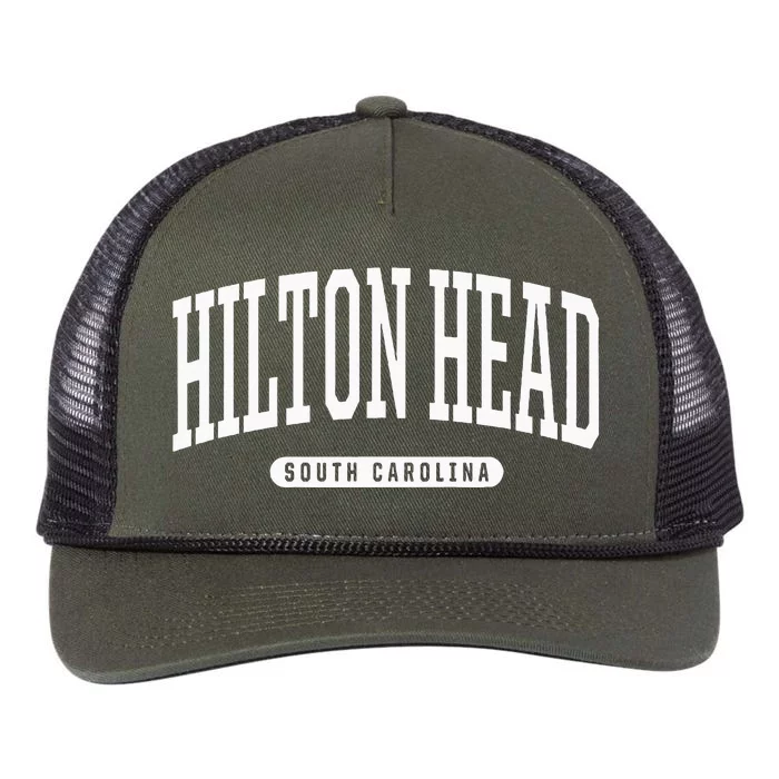 Hilton Head South Carolina Hilton Head Retro Rope Trucker Hat Cap