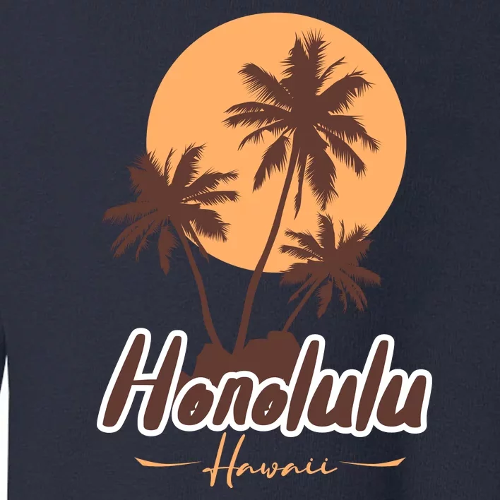 Honolulu Hawaii Sunset Toddler Sweatshirt