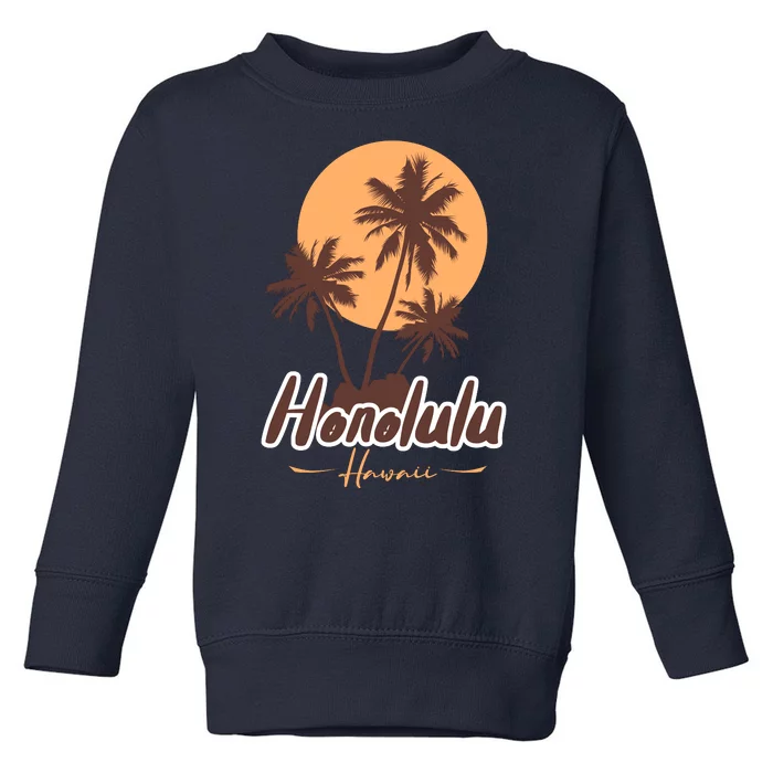 Honolulu Hawaii Sunset Toddler Sweatshirt