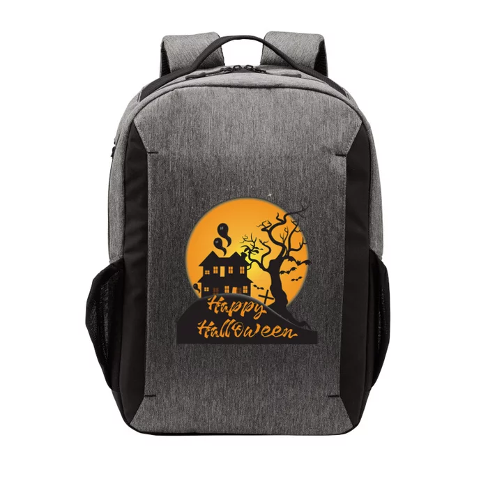 Happy Halloween Spooky Haunted House Vector Backpack