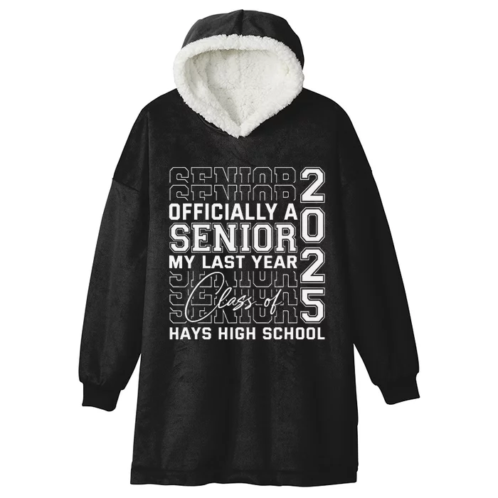 Hays High School A Senior Class Of 2025 Hooded Wearable Blanket