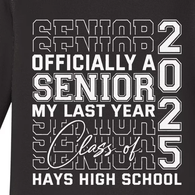 Hays High School A Senior Class Of 2025 Baby Long Sleeve Bodysuit