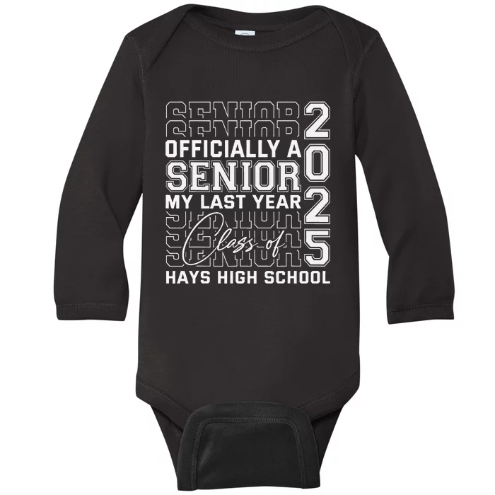 Hays High School A Senior Class Of 2025 Baby Long Sleeve Bodysuit