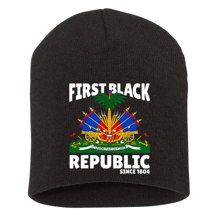 Haiti Heritage Since 1804 Proud Zoe Happy Haitian Flag Day Short Acrylic Beanie