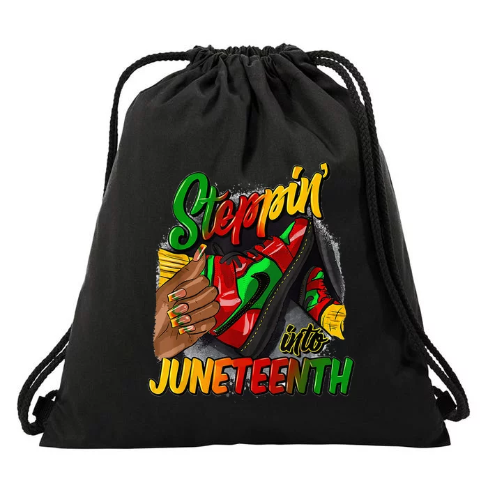 High Heels Steppin Into Juneteenth Africa Black Man Drawstring Bag