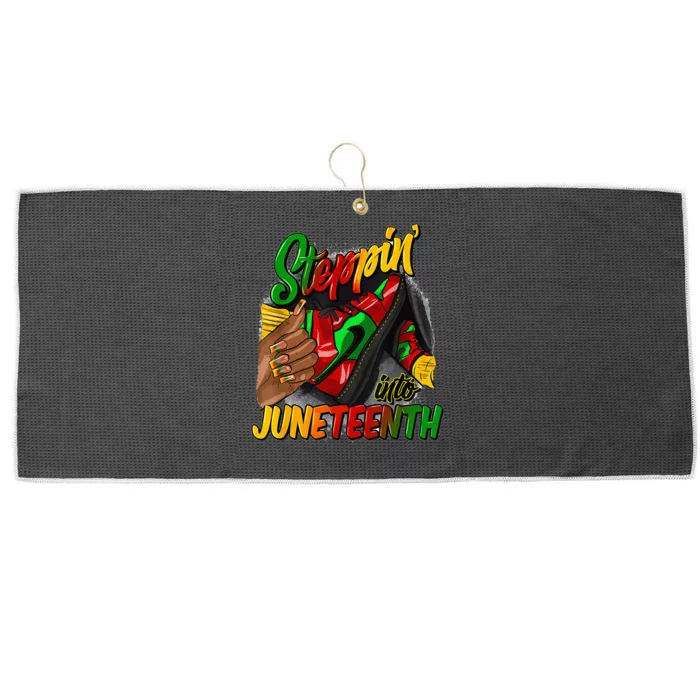 High Heels Steppin Into Juneteenth Africa Black Man Large Microfiber Waffle Golf Towel