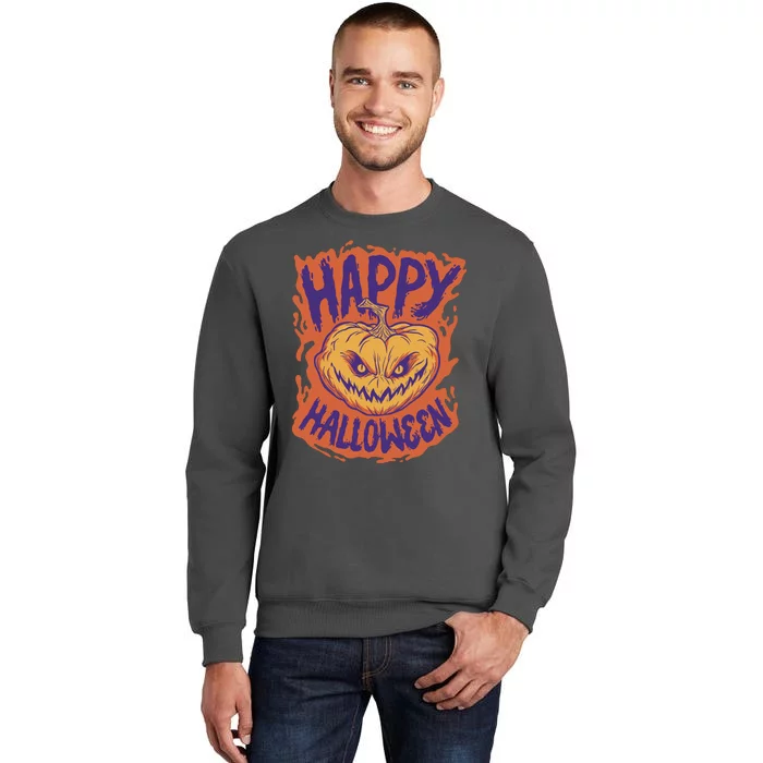 Happy Halloween Spooky Pumpkin Tall Sweatshirt