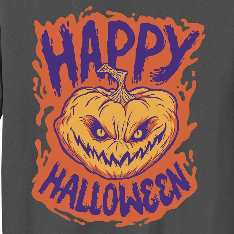 Happy Halloween Spooky Pumpkin Tall Sweatshirt