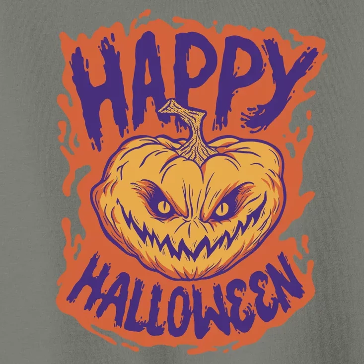 Happy Halloween Spooky Pumpkin Toddler T-Shirt