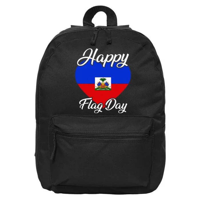 Haiti Heritage Since 1804 Proud Zoe Happy Haitian Flag Day 16 in Basic Backpack