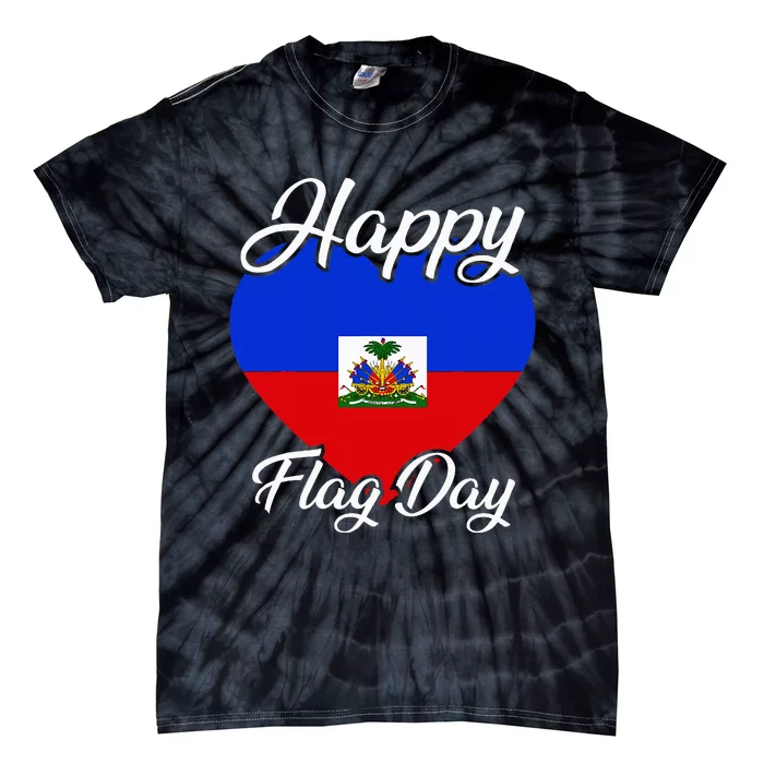 Haiti Heritage Since 1804 Proud Zoe Happy Haitian Flag Day Tie-Dye T-Shirt