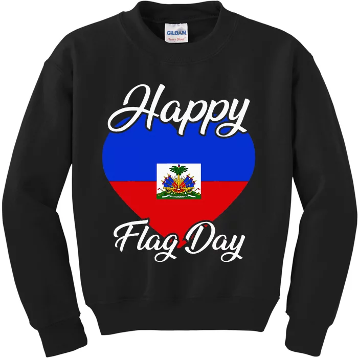 Haiti Heritage Since 1804 Proud Zoe Happy Haitian Flag Day Kids Sweatshirt