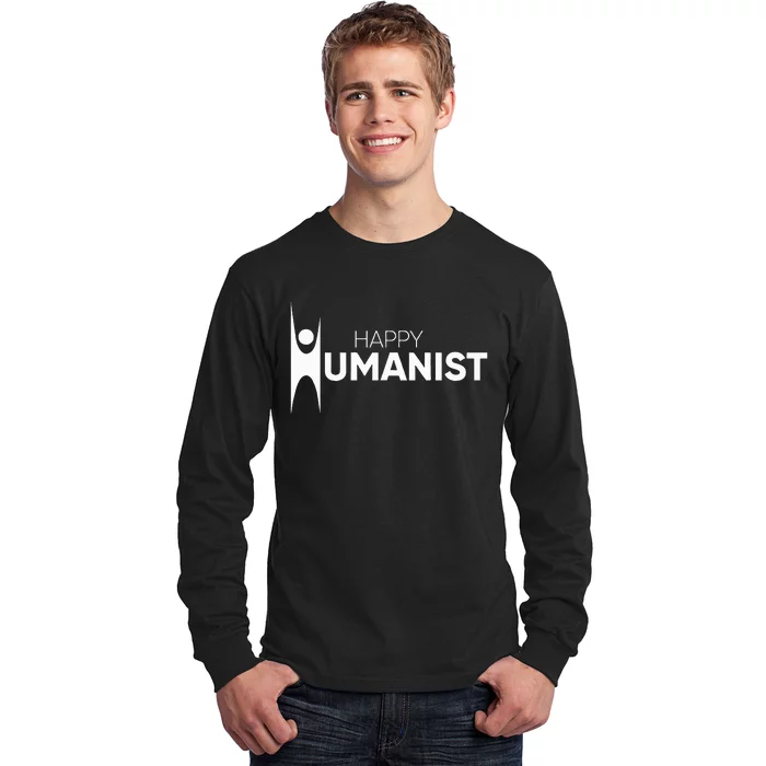 Happy Humanist Symbol Atheist Atheism Secular Long Sleeve Shirt