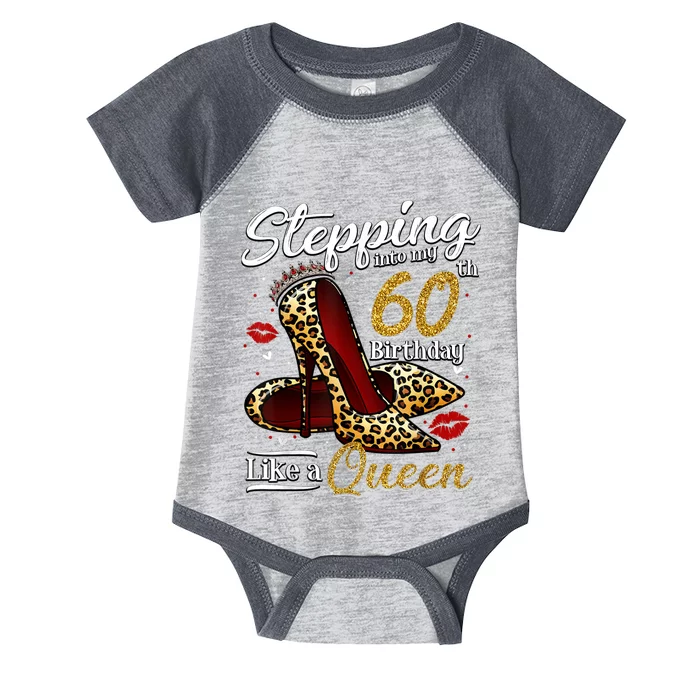 High Heels Stepping Into My 60th Birthday 60 and Fabulous Infant Baby Jersey Bodysuit