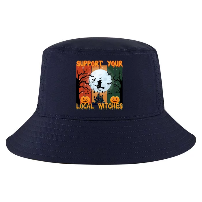 Happy Halloween Support Your Local Witches Gift Cool Comfort Performance Bucket Hat