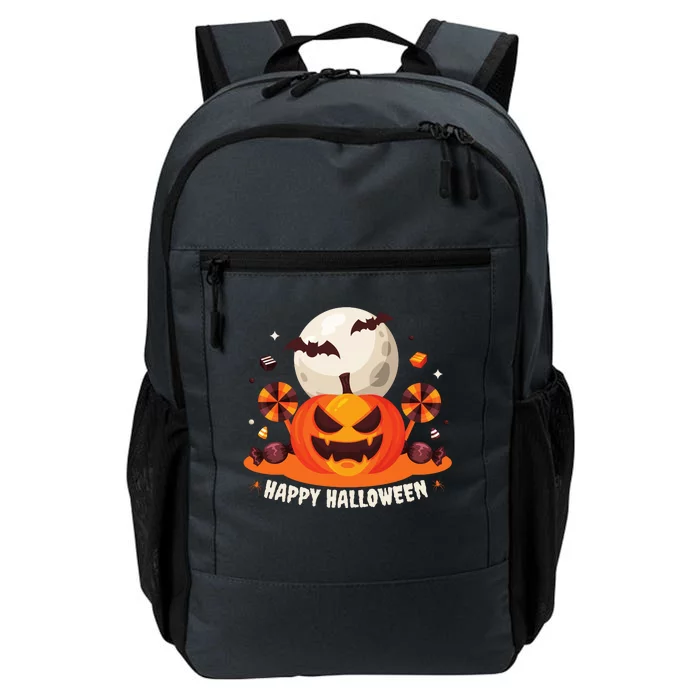 Happy Halloween Spooky Pumpkin Candy Daily Commute Backpack