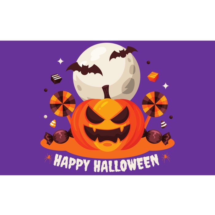 Happy Halloween Spooky Pumpkin Candy Bumper Sticker