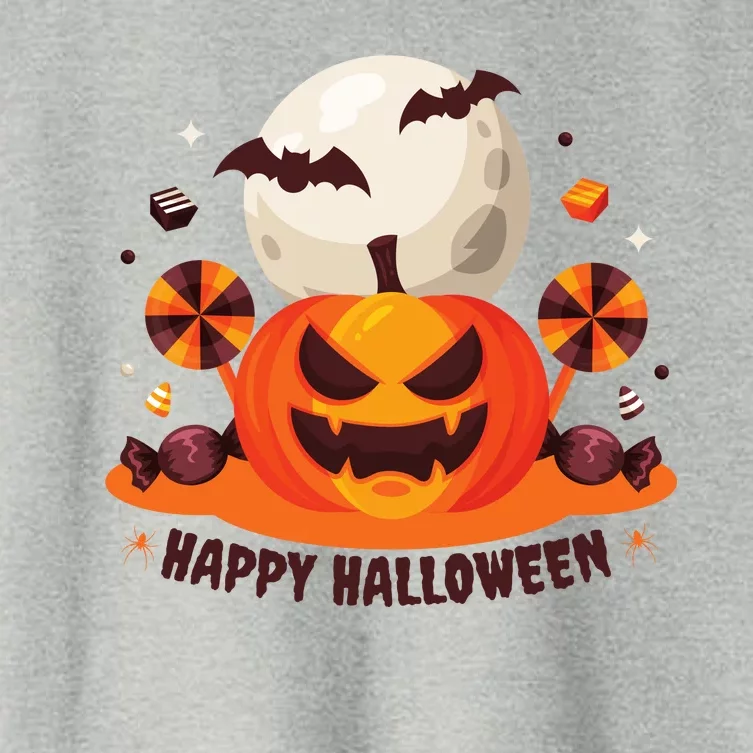 Happy Halloween Spooky Pumpkin Candy Women's Crop Top Tee