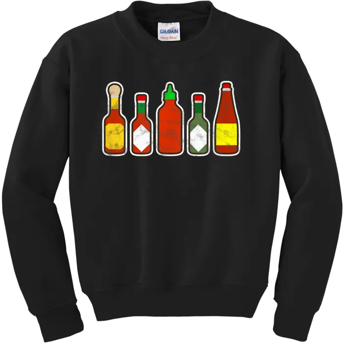 Habanero Hot Sauce Foodie Spicy Hot Mexican Food Kids Sweatshirt