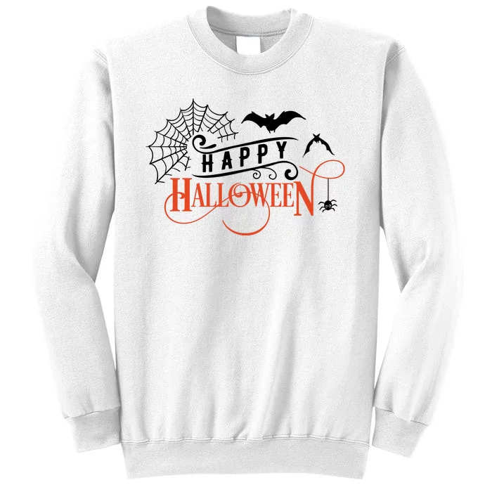 Happy Halloween Spiderweb Spooky Sweatshirt