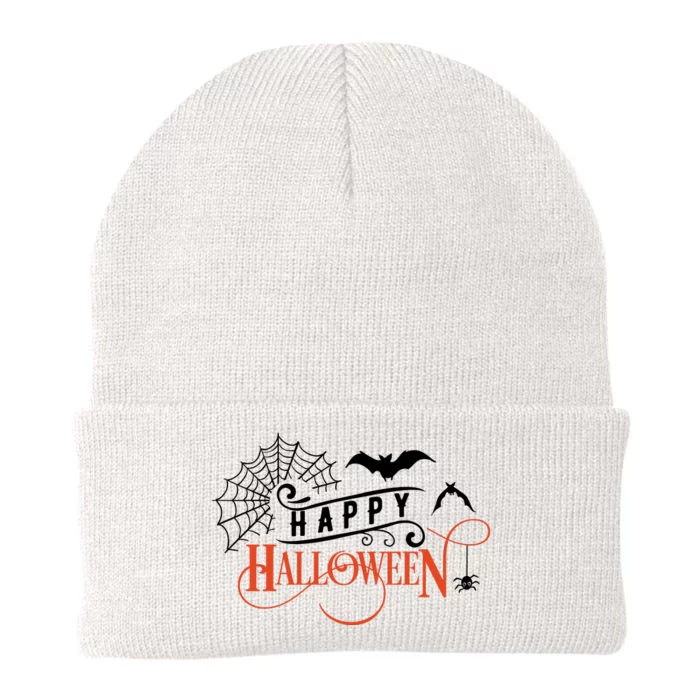 Happy Halloween Spiderweb Spooky Knit Cap Winter Beanie