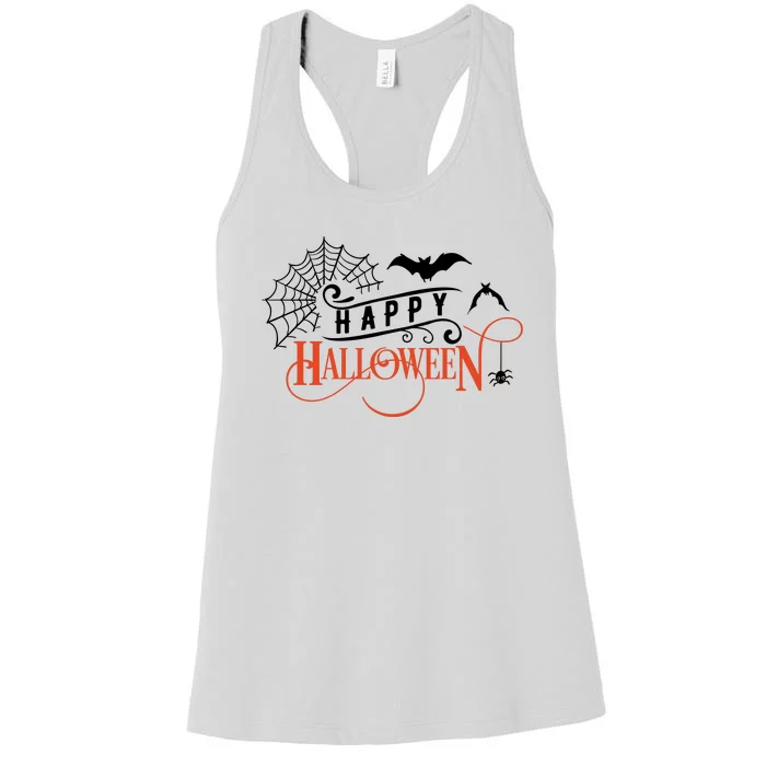 Happy Halloween Spiderweb Spooky Women's Racerback Tank