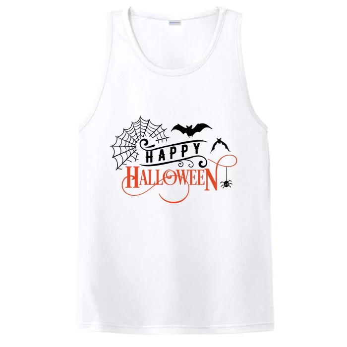 Happy Halloween Spiderweb Spooky Performance Tank