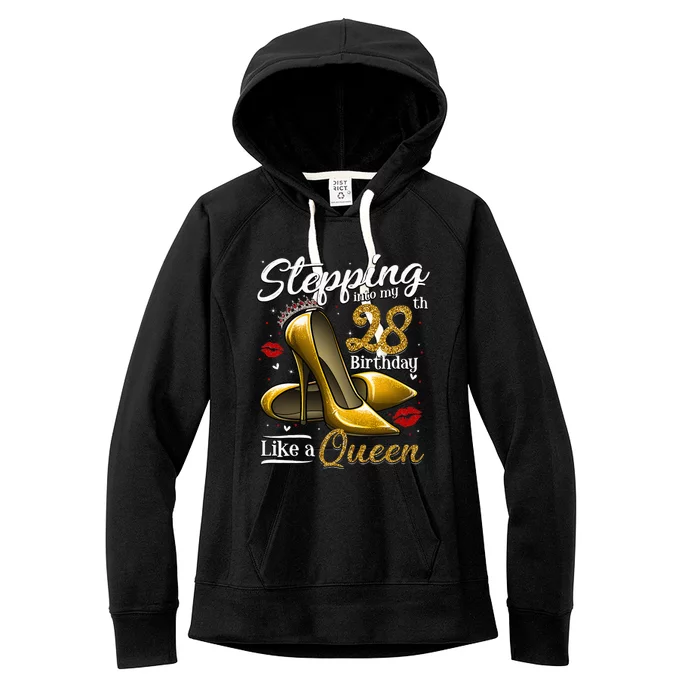 High Heels Stepping Into My 28th Birthday 28 And Fabulous Women's Fleece Hoodie